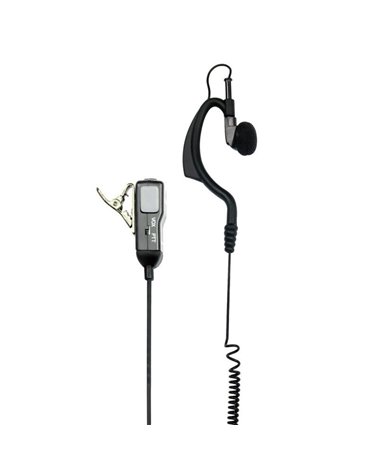 Midland Ma 21/SX Speaker / Microphone with Adjustable Earpiece and PTT (Curly Cord)