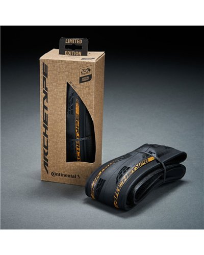 Continental Archetype TR 700x30 Tour de France LTD Tubeless Ready Folding Tyre, Black/Black