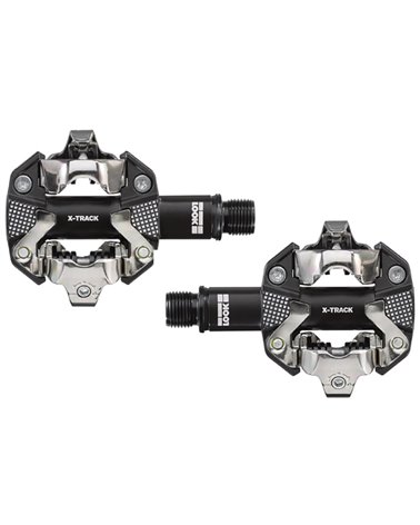 Look pedales de bicicleta MTB gris oscuro X-Track con tacos