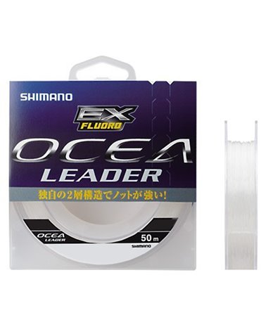 Shimano Ocea Leader EX Fluoro 50m Monoline Fishing Line, Clear