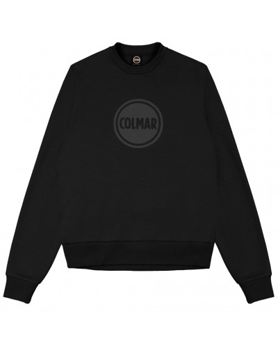 Colmar Felpa Girocollo Logata Uomo, Black