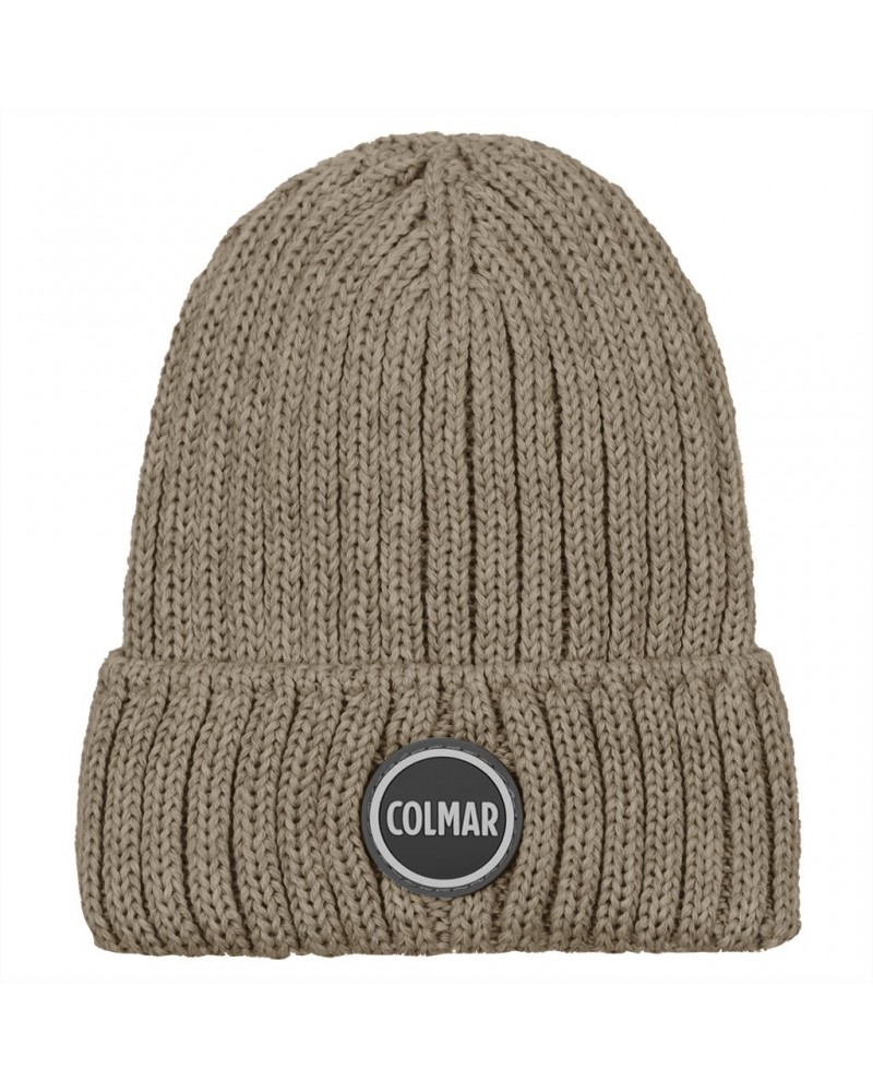 Colmar Berretto a Coste con Risvolto Unisex, Mocaccino (Taglia Unica)