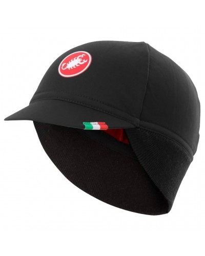 Castelli Difesa GTX Gore-Tex Infinium Windstopper Cycling Thermal Cap, Black (One Size Fits All)