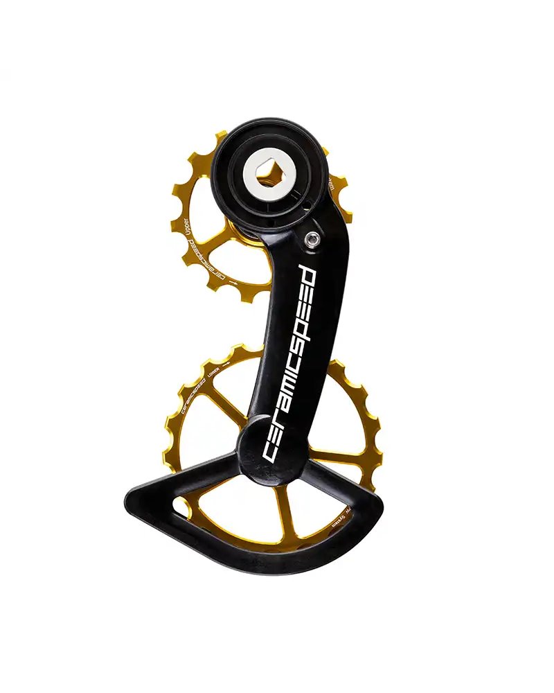 CeramicSpeed Gabbia Cambio OSPW con Pulegge Carbonio 12V Oro XPLR