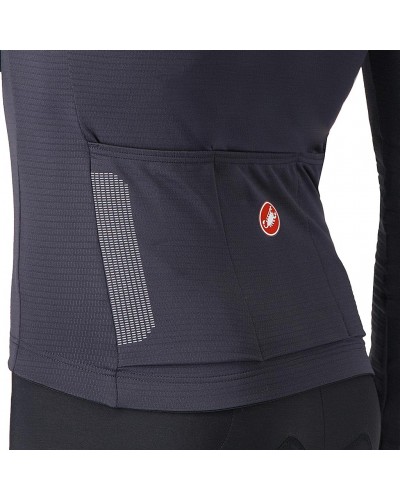 Castelli Puro 4 Maglia Maniche Lunghe Full Zip Uomo, Grigio Scuro