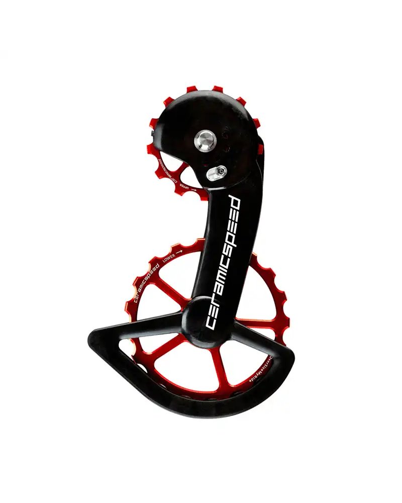 CeramicSpeed Gabbia Cambio OSPWx con Pulegge Carbonio 11V Rosso GRX/Ultegra Rx