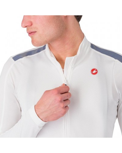 Castelli Puro 4 Men's Long Sleeve Cycling Jersey Full Zip, Ivory