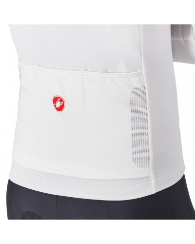 Castelli Puro 4 Men's Long Sleeve Cycling Jersey Full Zip, Ivory