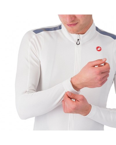 Castelli Puro 4 Men's Long Sleeve Cycling Jersey Full Zip, Ivory