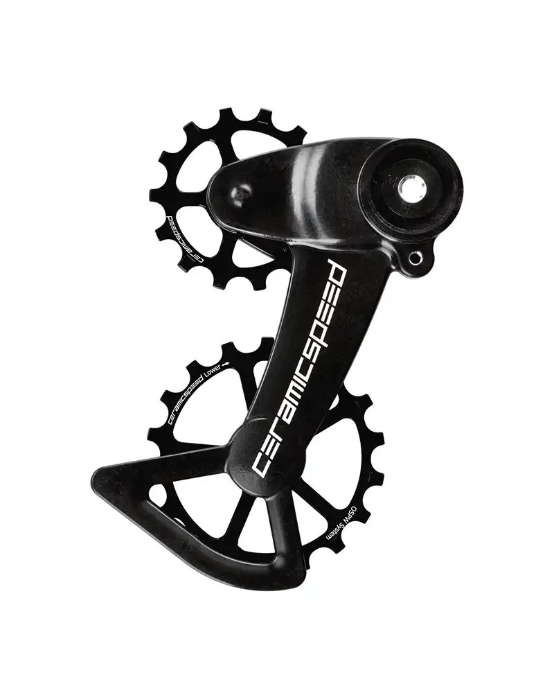 CeramicSpeed Gabbia Cambio OSPWx con Pulegge Carbonio 12V Nero Sram Eagle Mecc. Rivestito