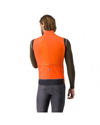 Castelli Perfetto Air Rosso Corsa Gilet Uomo, Brilliant Orange