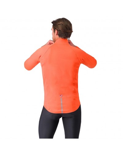 Castelli Emergency 3 Rain Giacca Comprimibile Antipioggia/Antivento Uomo, Brilliant Orange