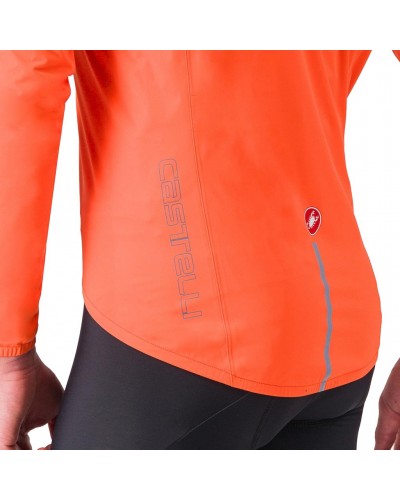Castelli Emergency 3 Rain Giacca Comprimibile Antipioggia/Antivento Uomo, Brilliant Orange