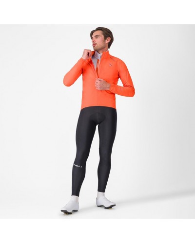 Castelli Emergency 3 Rain Waterproof/Windproof Men's Packable Cycling Jacket, Brilliant Orange