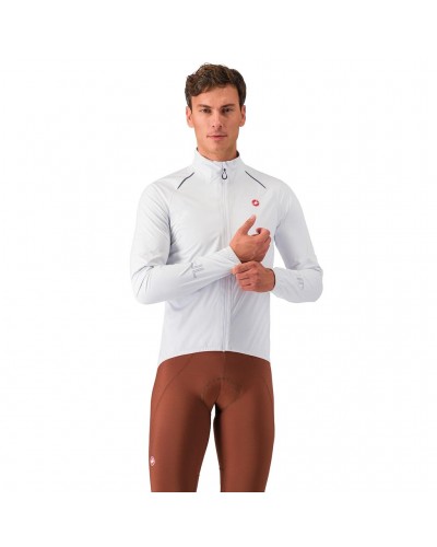 Castelli Emergency 3 Rain Waterproof/Windproof Men's Packable Cycling Jacket, White