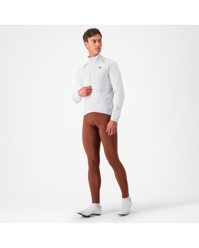 Castelli Emergency 3 Rain Waterproof/Windproof Men's Packable Cycling Jacket, White