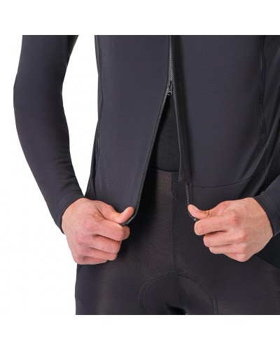 Castelli Perfetto RoS 3 Rosso Corsa Polartec AirCore Giacca Antipioggia/Antivento Uomo, Light Black/Silver Reflex