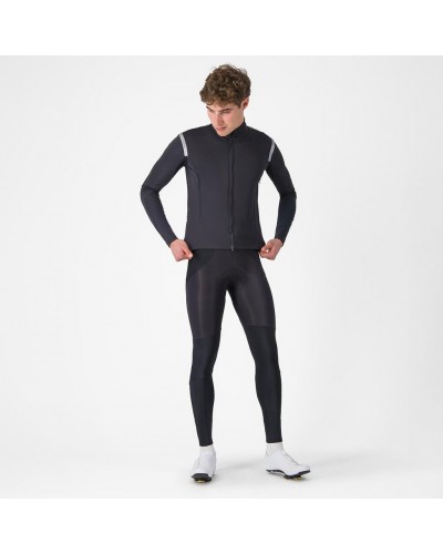 Castelli Perfetto RoS 3 Rosso Corsa Polartec AirCore Giacca Antipioggia/Antivento Uomo, Light Black/Silver Reflex