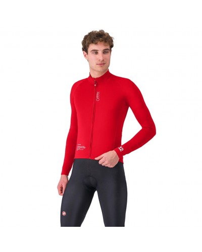 Castelli DO.DI.CI. Rosso Corsa Men's Windproof Cycling Jacket, Rich Red