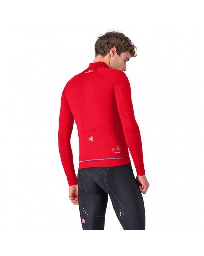 Castelli DO.DI.CI. Rosso Corsa Men's Windproof Cycling Jacket, Rich Red