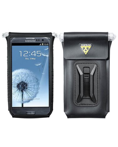 Topeak Drybag 5'' Custodia Impermeabile Porta Smartphone da  4" - 5" Attacco Manubrio Bici, Black