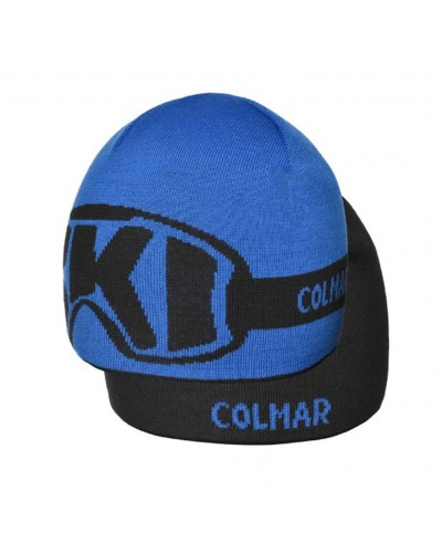 Colmar Men's Reversible Hat with Jaquard Print, China Blue/Black (One Size Fits All)