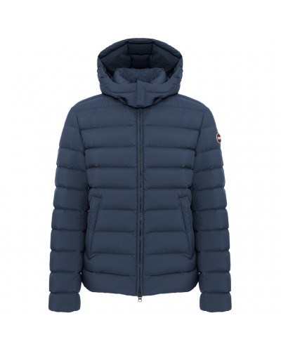 Colmar Men's Down Jacket with Detachable Hood, Modern Blue/Admiral
