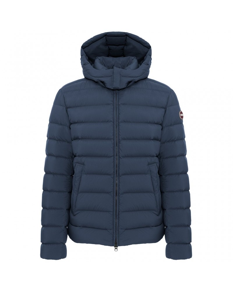 Colmar Men's Down Jacket with Detachable Hood, Modern Blue/Admiral