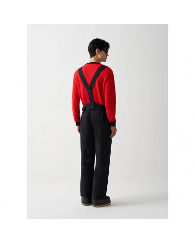 Colmar Men's Padded Ski Salopette with Recco Reflector, Black