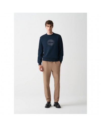 Colmar Men's Crew-Neck Sweatshirt with Logo, Navy Blue