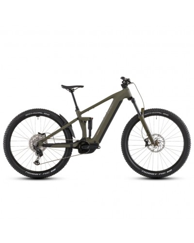 Cube Stereo Hybrid One44 Pro 800 e-MTB Shimano XT 12sp Bosch CX 800Wh, Dustyolive/Gold