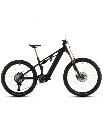 Cube Stereo Hybrid One77 HPC AT 800 27.5"/29" e-MTB Shimano XT Di2 12sp Bosch CX 800Wh, Carbon/Gold