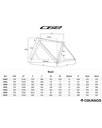 Colnago C68 Disc Frame Kit - C68 Disc Carbon Fork - HRAU