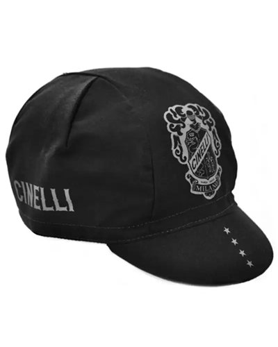 Cinelli Crest Cappellino Ciclismo, Nero (Taglia Unica)