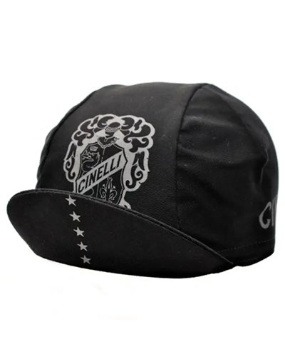 Cinelli Crest Cappellino Ciclismo, Nero (Taglia Unica)