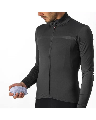 Castelli Squadra Stretch Windproof Men's Packable Cycling Vest, Silver Gray/Dark Gray