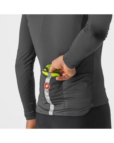 Castelli Squadra Stretch Windproof Men's Packable Cycling Vest, Electric Lime/Dark Gray