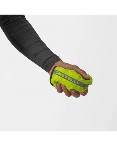 Castelli Squadra Stretch Windproof Men's Packable Cycling Vest, Electric Lime/Dark Gray