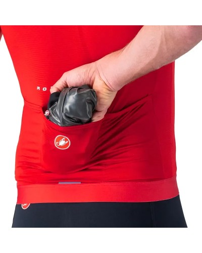 Castelli Gabba R Rosso Corsa Maniche Corte Uomo Antipioggia/Antivento, Nero