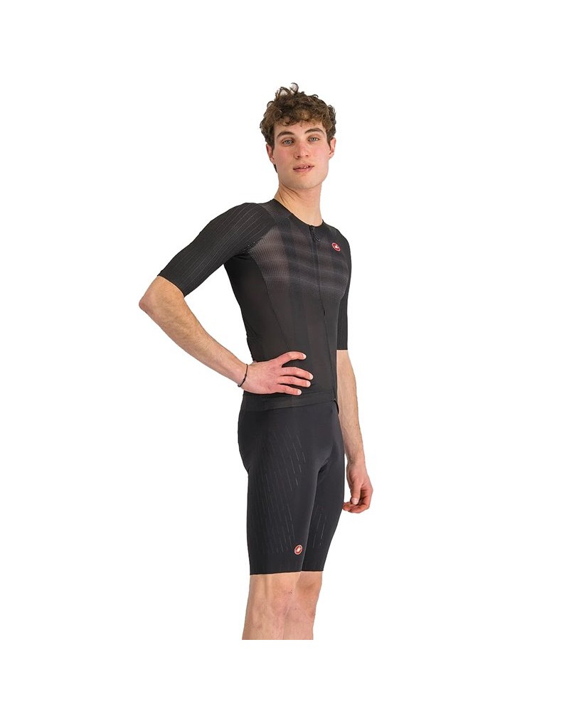 Castelli Free Aero Race S Bibshort Rosso Corsa Salopette Corta Uomo, Nero (Fondello X2 Air)