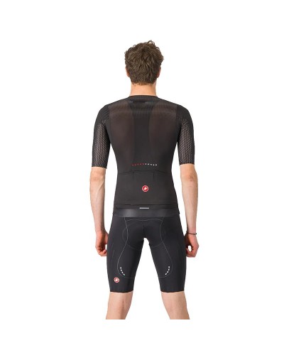 Castelli Free Aero Race S Bibshort Rosso Corsa Salopette Corta Uomo, Nero (Fondello X2 Air)