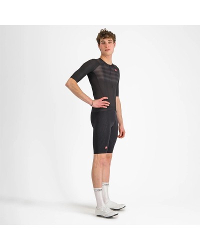 Castelli Free Aero Race S Bibshort Rosso Corsa Salopette Corta Uomo, Nero (Fondello X2 Air)
