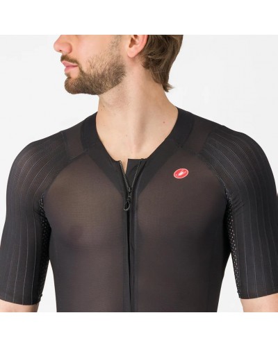 Castelli Sanremo S Speed Suit Rosso Corsa Ciclismo Uomo, Nero (Fondello Progetto X2 Air Seamless)
