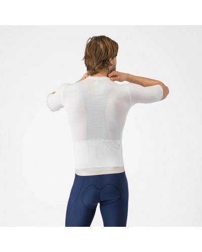 Castelli Espresso 2 Maglia Maniche Corte Full Zip Uomo, Ivory