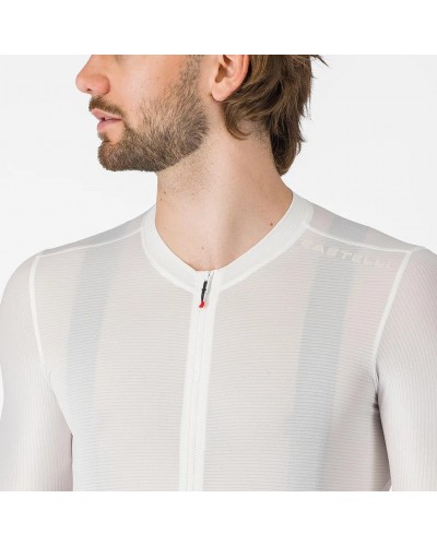 Castelli Espresso 2 Maglia Maniche Corte Full Zip Uomo, Ivory