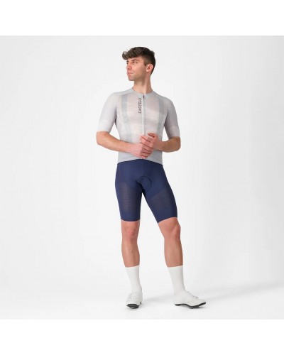 Castelli Climber's A/C Rosso Corsa Men's Full Zip Short Sleeve Cycling Jersey, Silver Gray/Smoky Gray