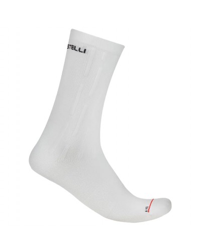 Castelli Aero Race Pro 20 Rosso Corsa Cycling Socks, White