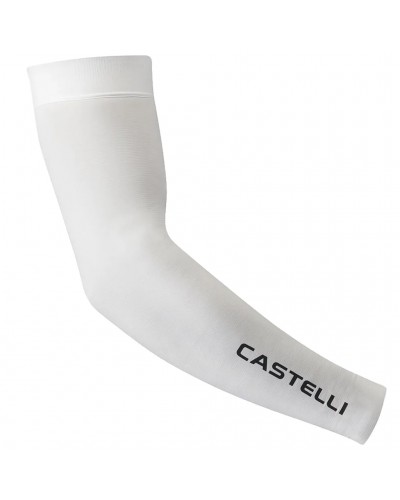 Castelli UPF 50+ Light Arm 3 Manicotti Ciclismo, Bianco