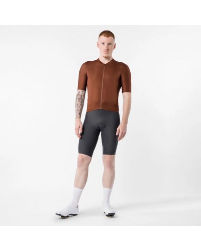Castelli Espresso 2 Maglia Maniche Corte Full Zip Uomo, Deep Mocha