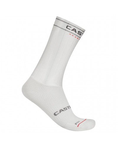 Castelli Fast Feet 4 Rosso Corsa Cycling Socks, White